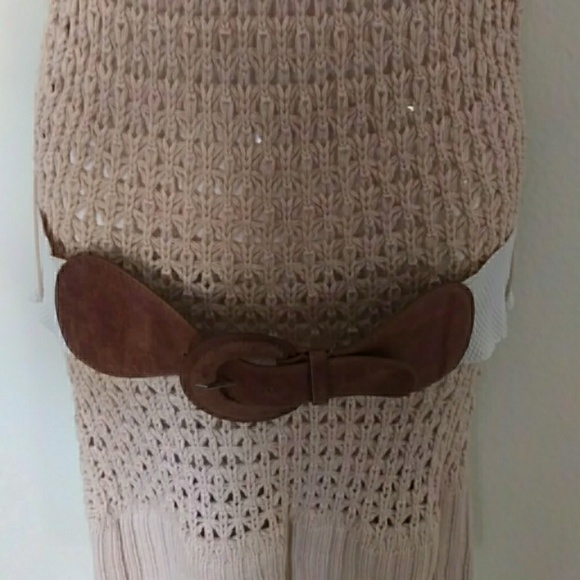 Mustard seed crochet style belted sleeveless top - Picture 6 of 8